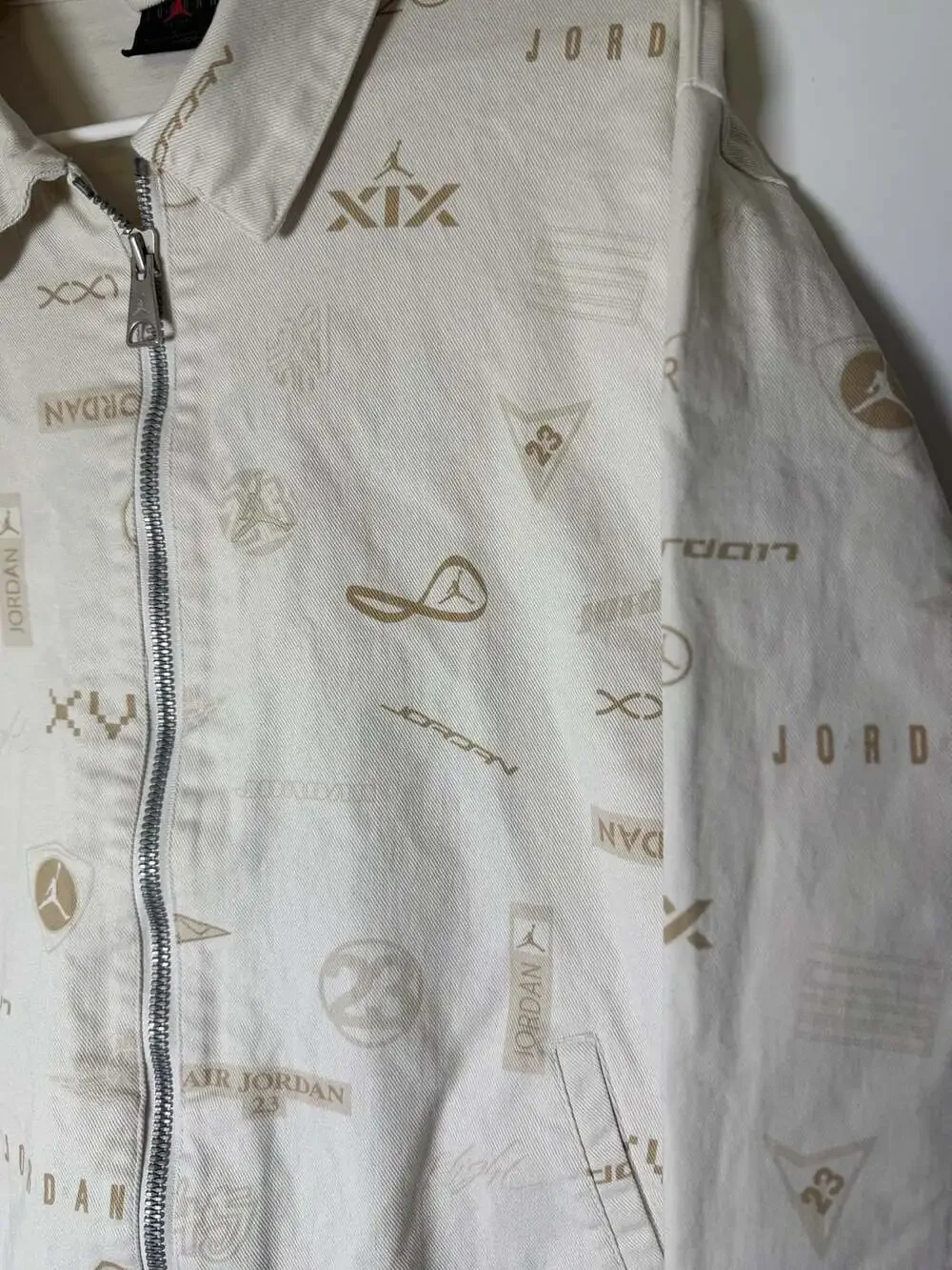Jordan Flight Men's Heritage All Over Print Desert Tan Jacket